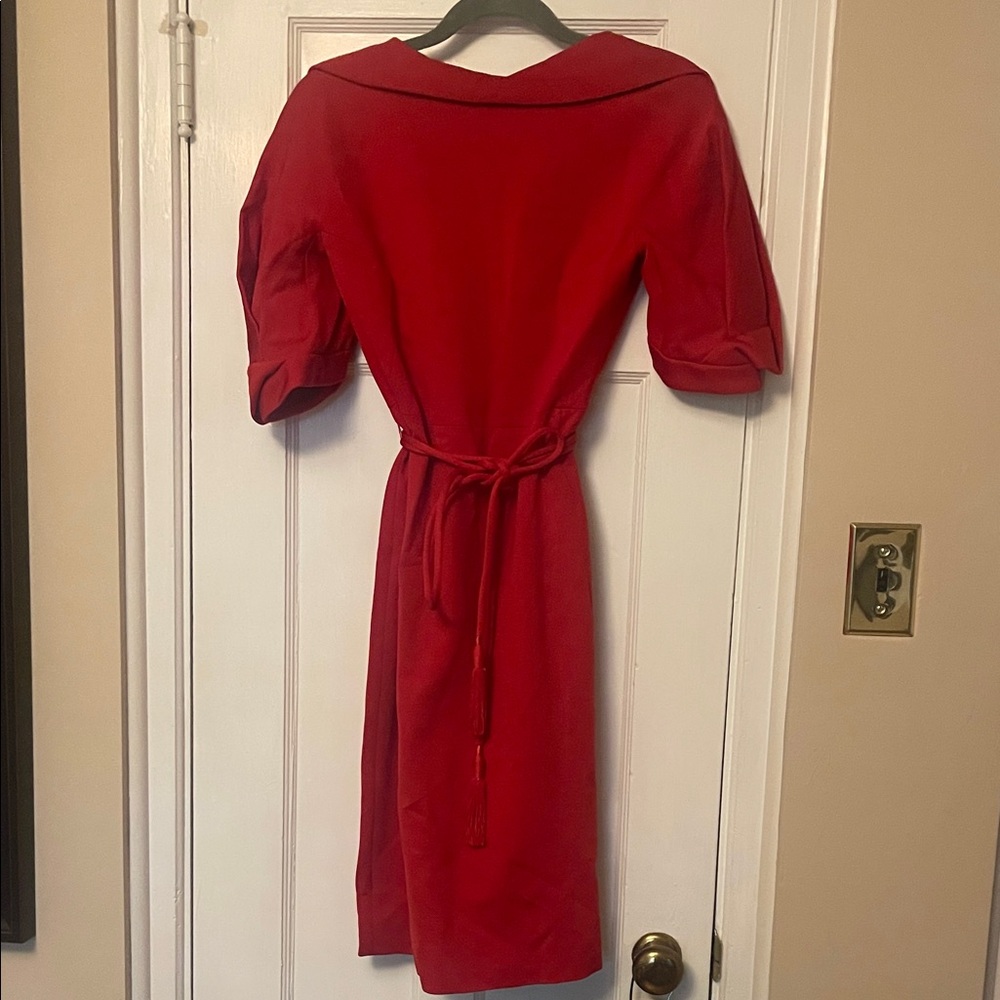 Karen Millen Red Long Sleeve Dress